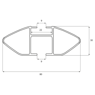 Střešní nosič G3 Clop airflow 110 cm
