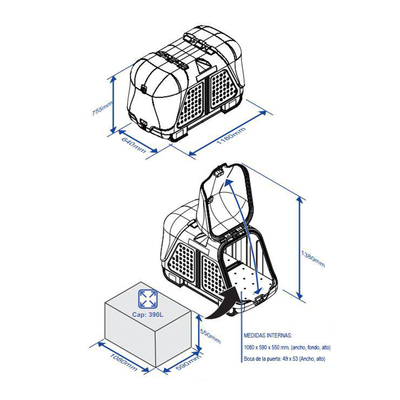 Přepravní box na tažné zařízení TowBox V2 šedý